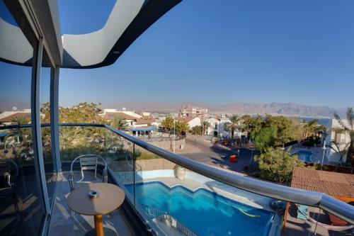 balkon/terras, Custo Club in Eilat