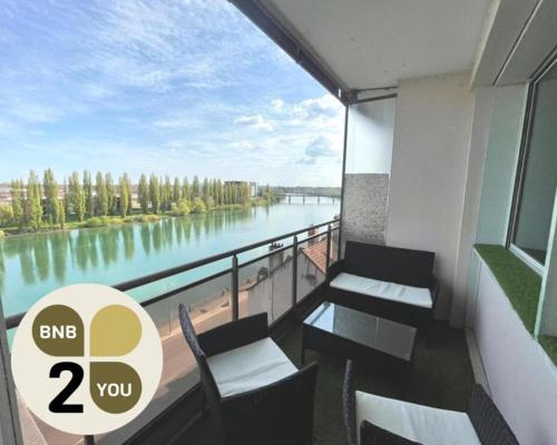 Maisons de vacances Bnb2you Magnificent apartment with superb view of the Saone