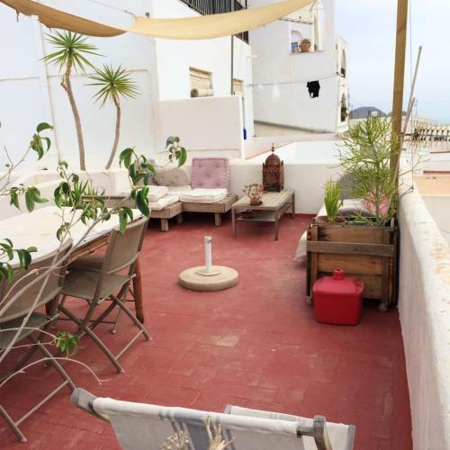  2 bedrooms appartement with sea view enclosed garden and wifi at Mojacar 1 km away from the beach, Pension in Mojácar