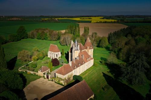 B&B Corbon - Chambre jaune MANOIR DE LA VOVE Perche - Bed and Breakfast Corbon