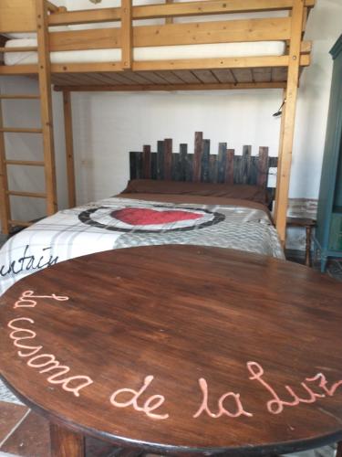 1 double bed, 1 bunk bed