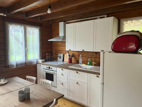 virtuve, Chalet du Trèfle (Chalet du Trefle) in Chalais (Aquitaine)