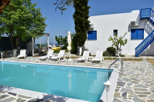 Navy Greece Villa with swimming pool & sea view