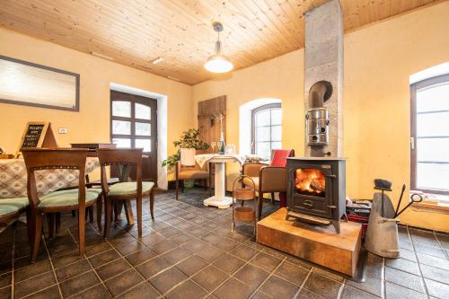 餐廳, Apartmany Tollendorf Luzicke hory in 哲汀泊德勒瓦