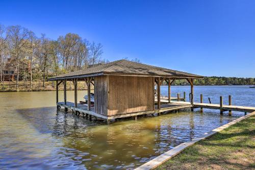 Lakefront Eatonton Home Boat Dock and Fire Pit