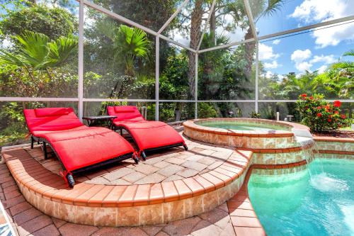 Exterior view, #2 Luxurious 4 bedroom 3 bathroom house with large heated pool in North Port in North Port (FL)