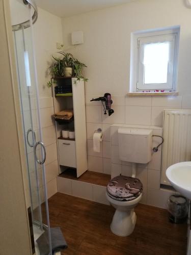 Bathroom, Ferienwohnung Lux in Markische Heide Ot Leibchel
