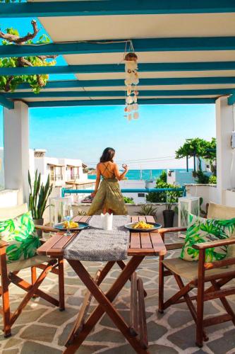 balcon/terasă, Sea View Apartments & Studios in Insula Naxos