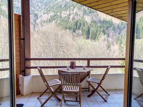 Erkély/terasz, APPARTEMENT DUPLEX SPACIEUX -SAINT JEAN D'AULPS STATION-PROCHE MORZINE - 6-8 pers-RELAIS D7 in Le Biot