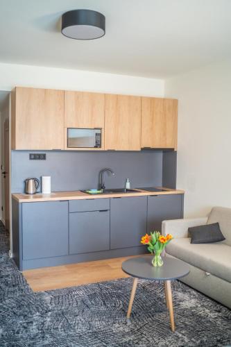 keuken, Lux apartmán v hoteli Akvamarín Bešenová 702 (Lux apartman v hoteli Akvamarin Besenova 702) in Besenova