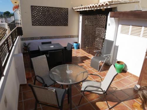 Erkély/terasz, No.5B - Lovely Studio Apt with A/C in the centre of the old town in Javea városközpont