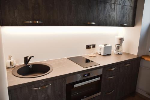 Kitchen, Kristella Kesklinna Apartment in Haapsalu