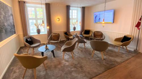 Zona de TV/saló-bar comuns, Hotel Skivehus in Skive