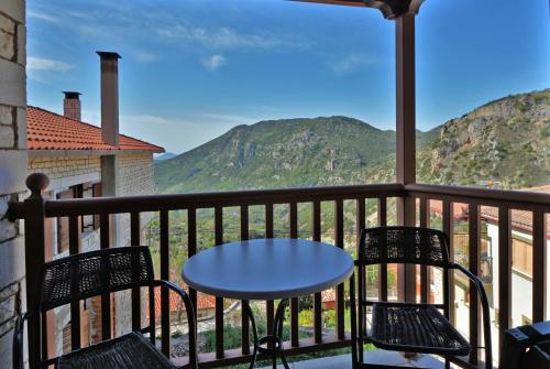 Erkély/terasz, Xenonas Orizontes in Dimitsana
