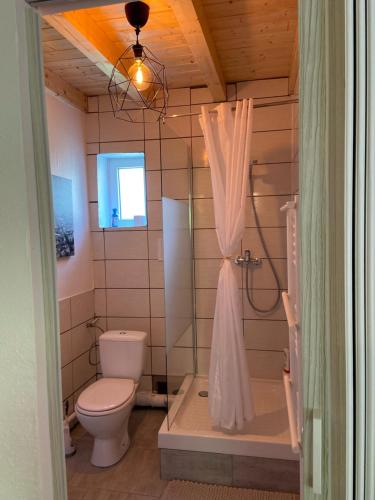 Bathroom, Le Noyer: Petit chalet cosy proche de Mulhouse in Allee Nathan Katz