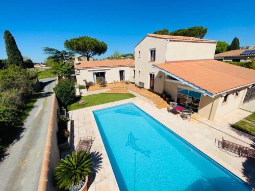 Annexe des Pins - studio gîte avec piscine & climatisation - Chambre d'hôtes - Villeneuve-lès-Béziers