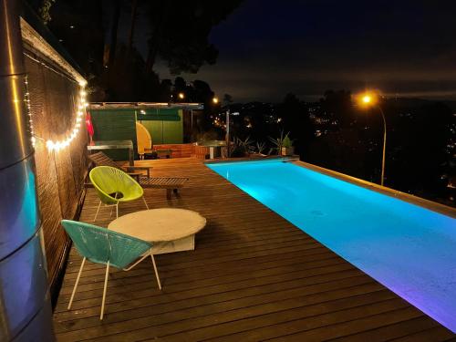 Erkély/terasz, THE LOFT - with private pool & jacuzzi in Corbera de Llobregat