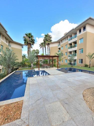 The Sun Resort By Rei dos Flats (THE SUN RESORT, SHTN TRECHO 2, ENXOVAL DE CAMA E BANHO, PISCINA AQUECIDA, VAGA DE GARAGEM, ACADEMIA,) in Északi Szárny