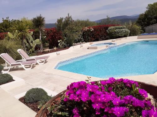 B&B Flayosc - Gîte provençal indépendant avec piscine chauffée : LE SUY BIEN - Bed and Breakfast Flayosc