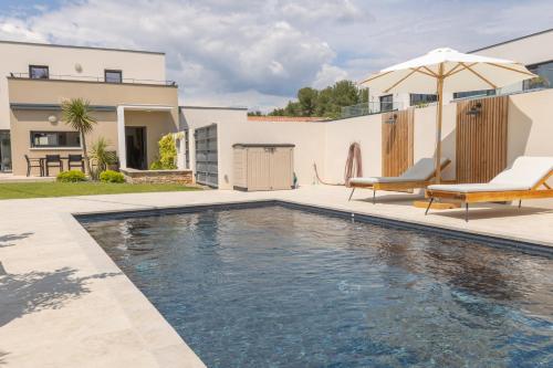 villa moderne, piscine, 20 min plage gîte à louer Jacou
