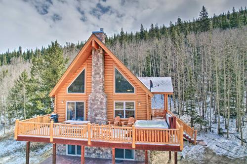 Secluded Alma Log Cabin with Hot Tub and Stunning View