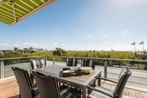 Balcony/terrace, Haus Deichkieker Apartment 2 1 Grothus in Busum
