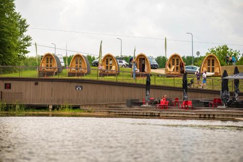 . Lake view camping pod