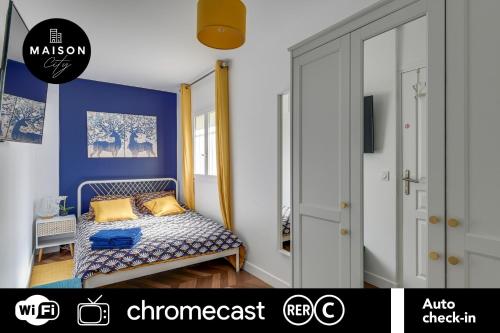 04 - Chambre confortable proche Paris et Transports avec TV WIFI chambre d'hôte Les Grésillons