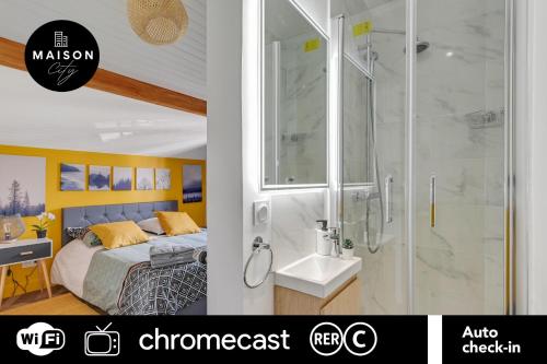 09 - Chambre confortable proche Paris et Transports avec TV  WIFI chambre d'hôte Gennevilliers