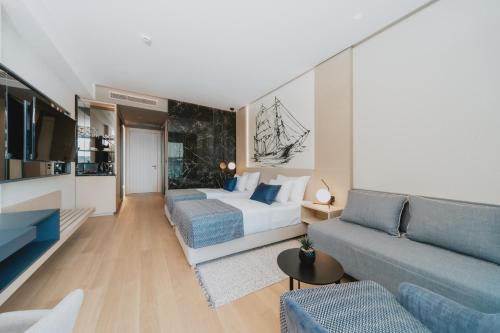 Habitación doble, premium, vistas al mar, terraza