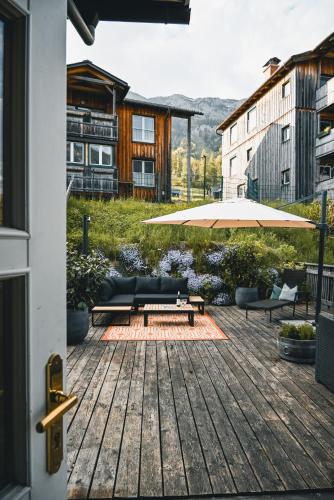 陽台/露台, Ferienwohnung Seeblick Grundlsee - Your Austrian Home in 格倫德爾湖