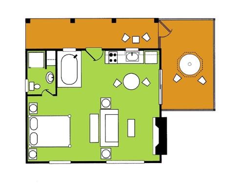 Apartment with Mountain View