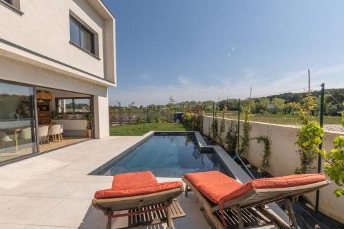 Magnifique Villa, piscine, entre terre et mer gîte à louer Jacou