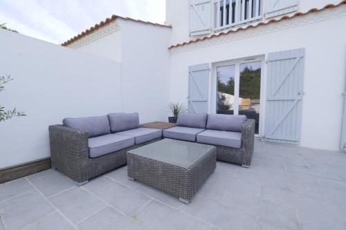 陽台/露台, Villa avec piscine pour 8 in 聖熱昂德蒙特