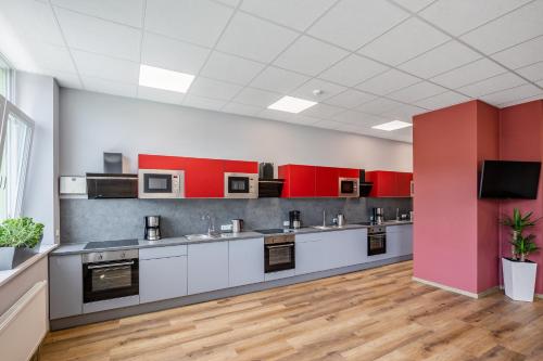 Kitchen, Hostel Am Windberg in Plauen