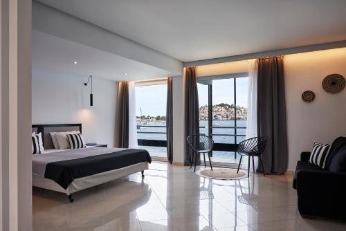 Master Suite with Sea and Poros Town View