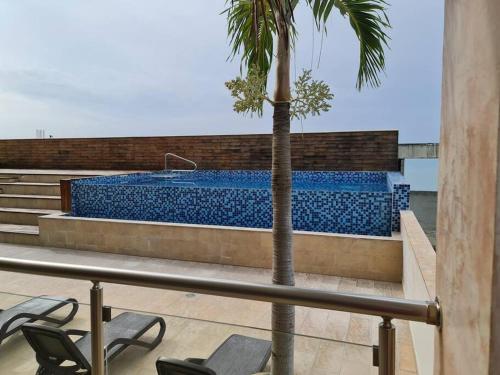 Piscina, Apto Frente al Mar. Vista genial al Pacífico (Apto Frente al Mar. Vista genial al Pacifico) in San Carlos