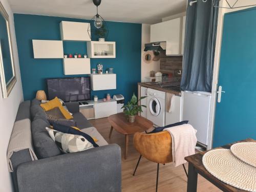 Appartement T2 27m² meublé vue mer, 50m de la plage