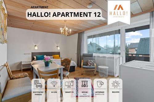 Sehr gemütliche Ferienwohnung in bester Lage mit großem Sonnenbalkon l Innenstadtnähe l 1 Minute zum Bahnhof l Küche l TV l Free-WLAN l Willkommen im Hallo!-Apartment 12