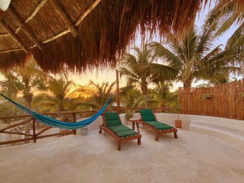 Casa Cacahuate Holbox-Casa entera con jardin-Whole house with garden