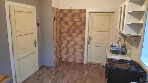 Kitchen, Old Summer House with renovated bathroom in Prague 21