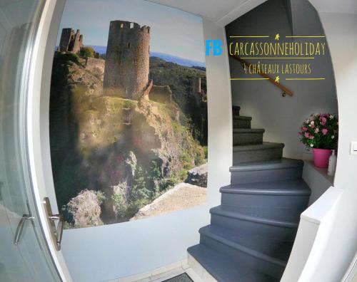 Viesnīcas āriene, 4 Châteaux Lastours Bijou 3 star Sudespine à 100m de los Castillos (4 Chateaux Lastours Bijou 3 star Sudespine a 100m de los Castillos) in Salsigne
