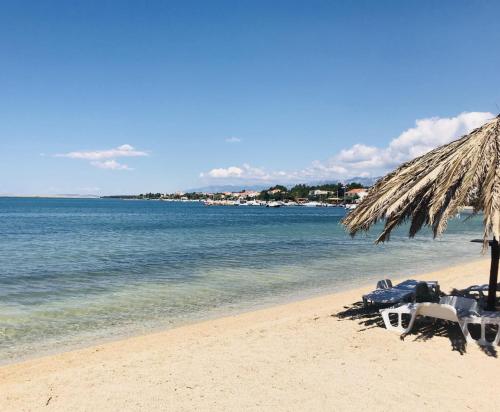 Strand, Vrsi Apartments in Zukve