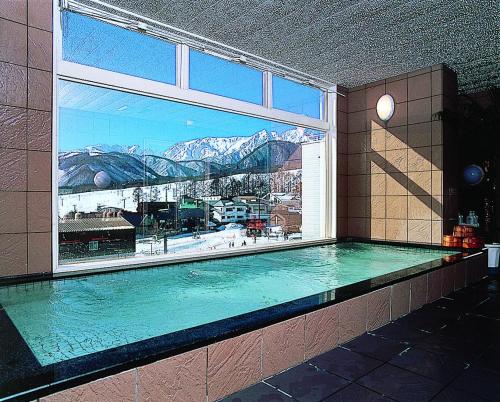 Hot spring bath, Resort Inn Marion Shinano in Otari