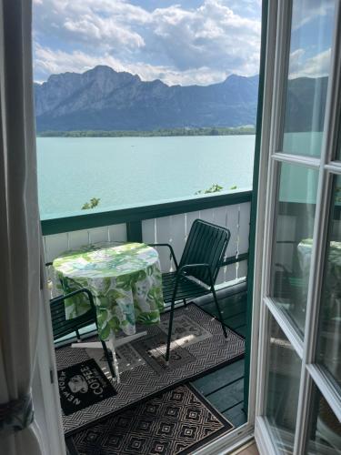 balkon/terras, Pension Semler in Innerschwand am Mondsee