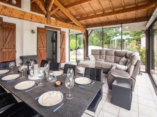 Holiday Home with Roofed Swimming Pool