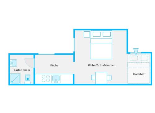 The Koburger II - Stylish studio with extra high bed for kids, 45m2 space, Ideal for families with kids or couples, Berlin (zdjęcie 10)