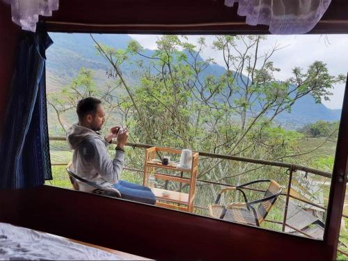 Balcó/terrassa, Eco Hills Homestay in Sapa
