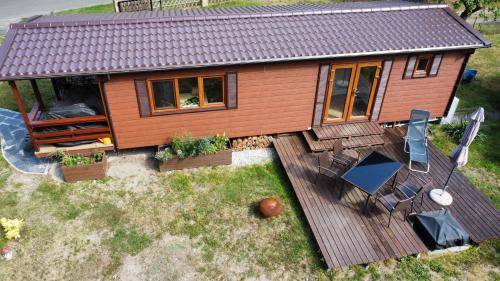 Viesnīcas āriene, Tiny House am Wald in Muldestausee