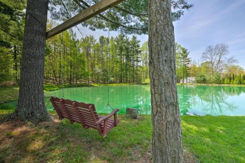 . 'The Red Pine Cabin' w/ Private Pond & Dock!